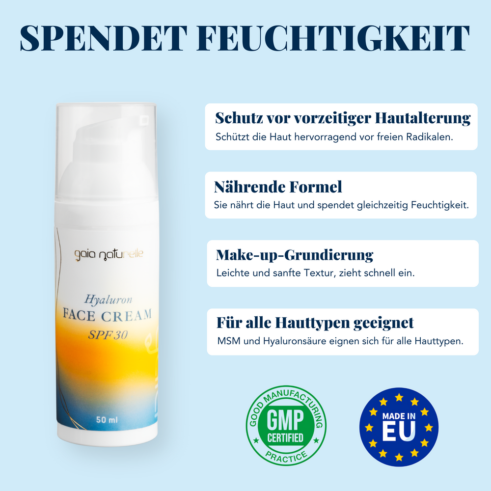 Hyaluron Gesichtscreme mit LSF 30