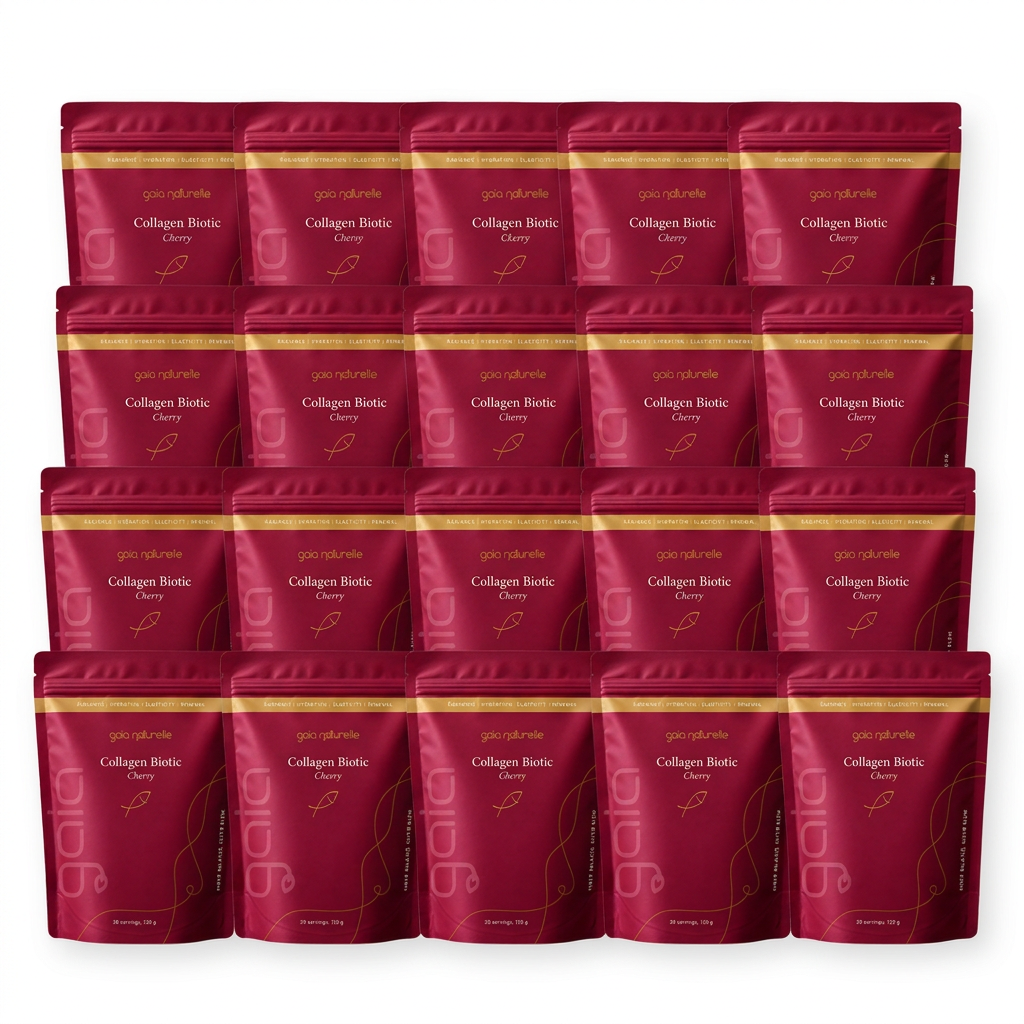 20 Packungen Gaia Naturelle Kollagen Biotic Kirsche