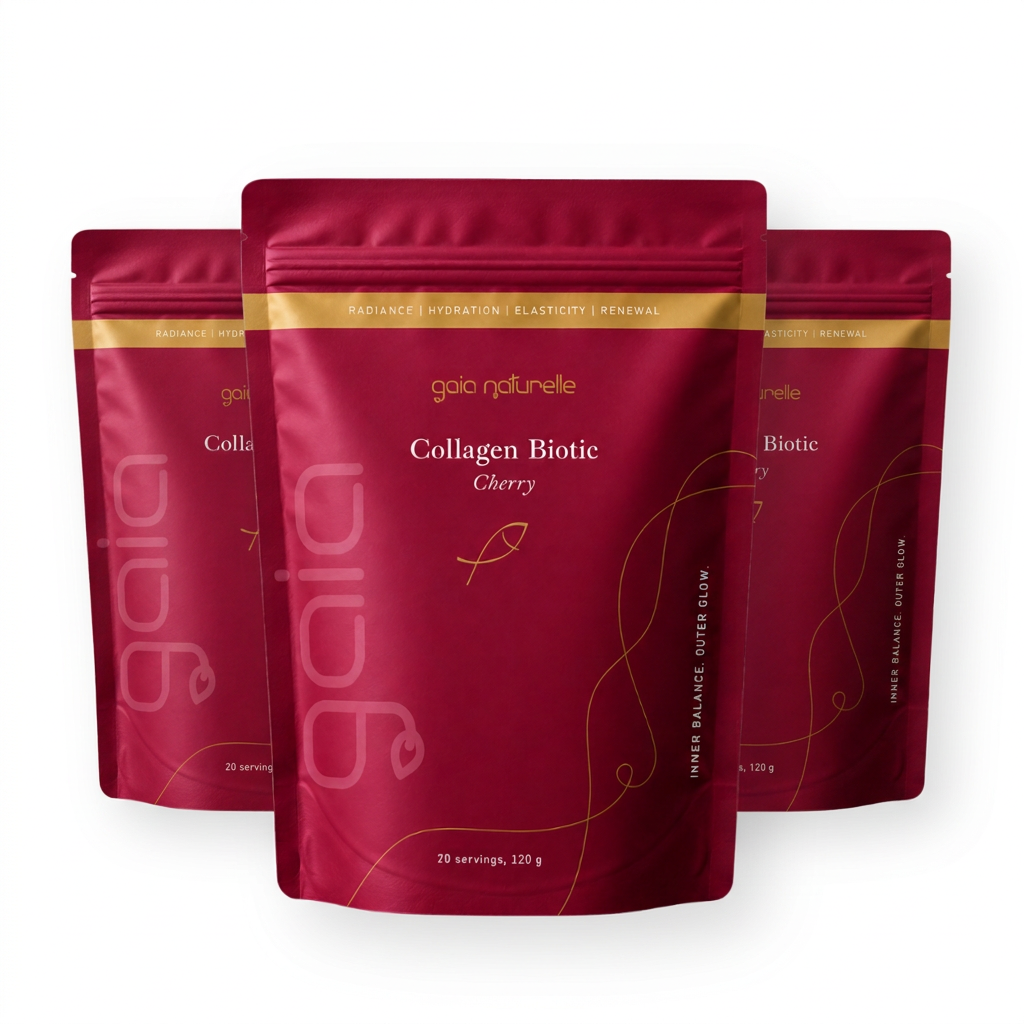 3 Packungen Gaia Naturelle Kollagen Biotic Kirsche